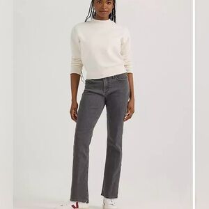 LEE LEGENDARY MID RISE STRAIGHT WASHED BLACK JEANS WOMEN’S 8 MEDIUM STRETCHY NEW